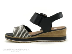 Remonte R6453-01 - Noir - Creme - Sandale Talon Compense -Chaussures Promotion Magasin cd24607c73b9e66c561f35ea11d5d5ef img 8216.jpg 181670