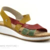 Fly Flot FRAGONY Rouge Ocre Vert - Nu-pieds Confort Femme