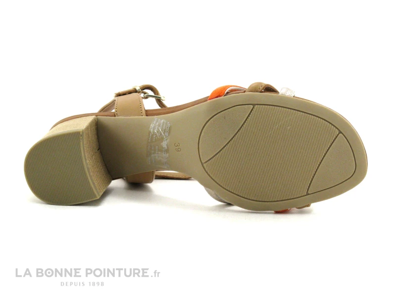 Marco Tozzi 2-28357-20 Cognac Comb - Sandale Talon Carre 7 Marco Tozzi 2-28357-20 Cognac Comb - Sandale Talon Carre – Image 7