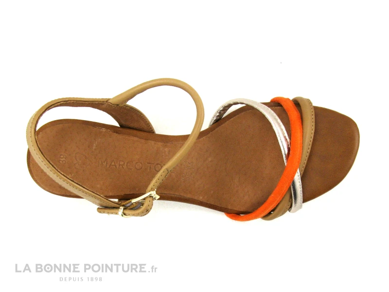 Marco Tozzi 2-28357-20 Cognac Comb - Sandale Talon Carre 6 Marco Tozzi 2-28357-20 Cognac Comb - Sandale Talon Carre – Image 6