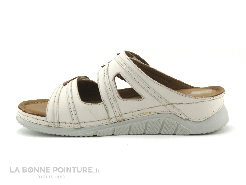 Pedro Torres 3093 Egret - Beige - Marron - Mule CUIR Femme 2 Brides Velcro 3 Pedro Torres 3093 Egret - Beige - Marron - Mule CUIR Femme 2 Brides Velcro – Image 3