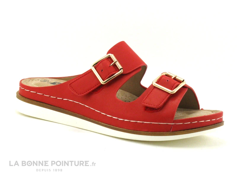 Morans ROLTING Rouge - Mule Femme Avec Brides A Scratch 1 Morans ROLTING Rouge - Mule Femme Avec Brides A Scratch