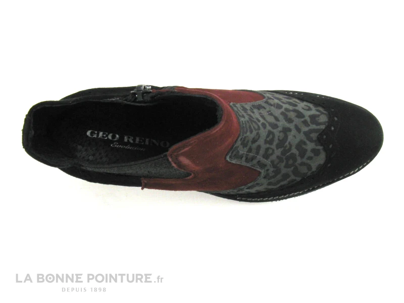 Geo Reino CALAFAL Noir Leopard Bordeaux - Bottine Talon 6 Geo Reino CALAFAL Noir Leopard Bordeaux - Bottine Talon – Image 6