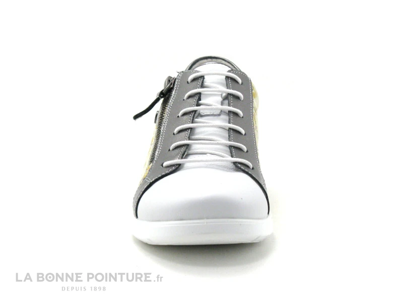 Inea FARFADET Blanc Jaune - Basket Femme Lacet Et Zip 2 Inea FARFADET Blanc Jaune - Basket Femme Lacet Et Zip – Image 2