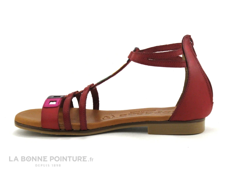 Jordana 3369 Multicolore Rouge - Sandale Montante Femme 3 Jordana 3369 Multicolore Rouge - Sandale Montante Femme – Image 3