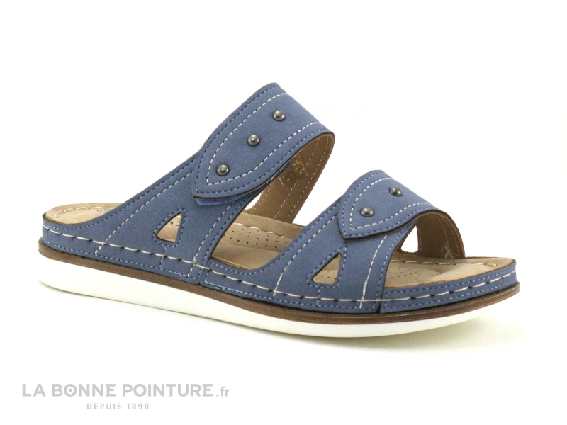 Morans BRIEC Bleu - Mule Femme Reglable Avec Velcro 1 Morans BRIEC Bleu - Mule Femme Reglable Avec Velcro