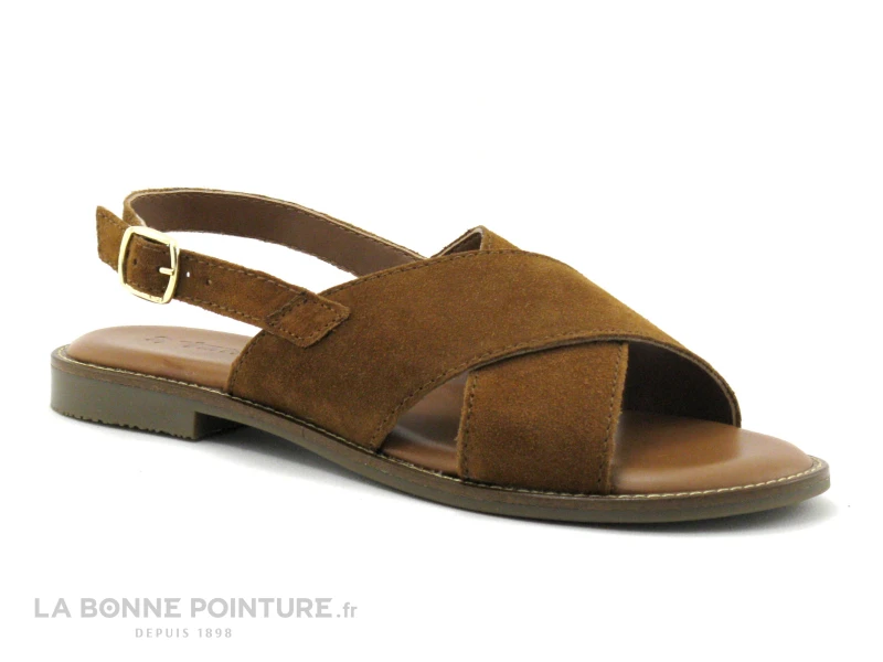 Tamaris 1-28119-26 305 Cognac - Larges Brides Croisees -Sandale F 4 Tamaris 1-28119-26 305 Cognac - Larges Brides Croisees -Sandale F – Image 4