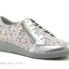 Pedi Girl ALET AMO Argent - Amande - Fleuri - Basket Compensee Femme