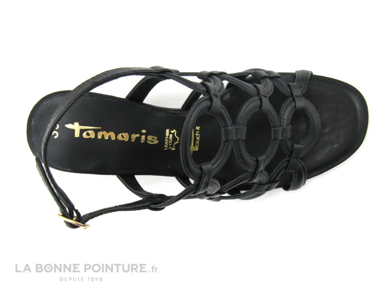 Tamaris 1-28373-26 Black - Cercles - Sandale Noire Talon Haut 6 Tamaris 1-28373-26 Black - Cercles - Sandale Noire Talon Haut – Image 6