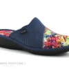 Fargeot PALETTE Fuchsia - Bleu Marine - Pantoufle Mule Confort F