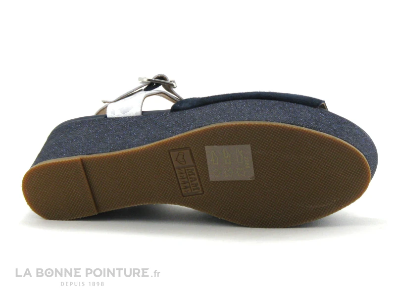 MamZelle PETINA Velours Navy - Acier - CS52T07 - Sandale Compensee 7 MamZelle PETINA Velours Navy - Acier - CS52T07 - Sandale Compensee – Image 7