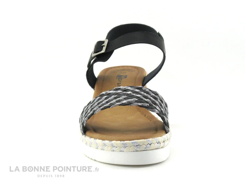 Morans TIRANA Noir Argent - Sandale Compensee 2 Morans TIRANA Noir Argent - Sandale Compensee – Image 2