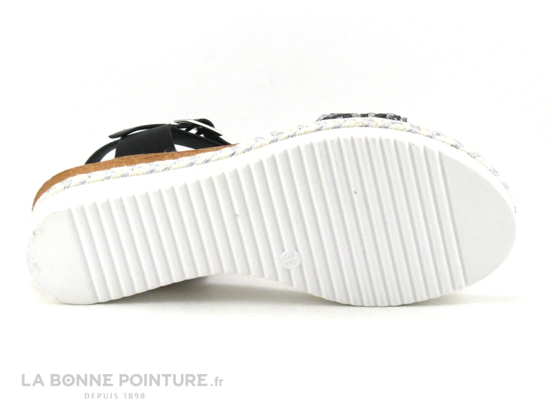 Morans TIRANA Noir Argent - Sandale Compensee 6 Morans TIRANA Noir Argent - Sandale Compensee – Image 6