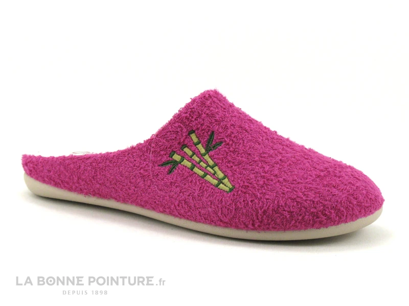 Ouf BESSEY Fuchsia - Eponge - Pantoufle Semelle A Memoire De Forme 1 Ouf BESSEY Fuchsia - Eponge - Pantoufle Semelle A Memoire De Forme