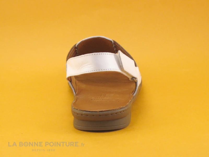 Karyoka ROSE - Blanc - Nu-pieds Confort Femme Cuir Blanc 4 Karyoka ROSE - Blanc - Nu-pieds Confort Femme Cuir Blanc – Image 4