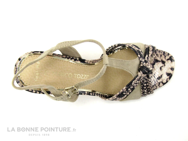 Marco Tozzi 2-28390-26 Dune Comb - Nu-pieds Beige - Talon Haut 3 Marco Tozzi 2-28390-26 Dune Comb - Nu-pieds Beige - Talon Haut – Image 3