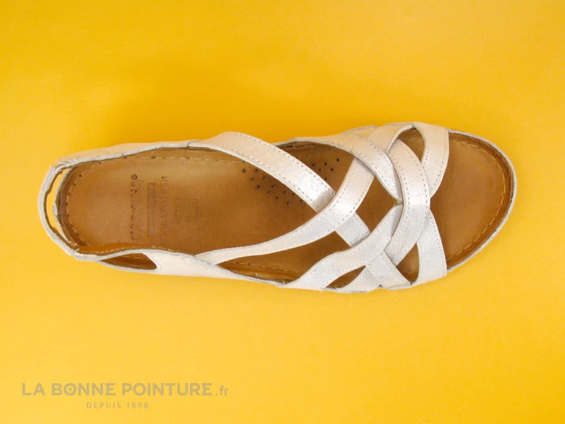 Karyoka PANA Champagne - Sandale Femme Beige - Talon Compense 6 Karyoka PANA Champagne - Sandale Femme Beige - Talon Compense – Image 6