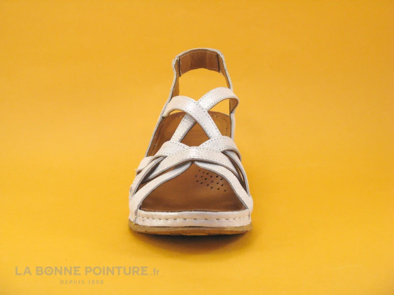 Karyoka PANA Champagne - Sandale Femme Beige - Talon Compense 2 Karyoka PANA Champagne - Sandale Femme Beige - Talon Compense – Image 2