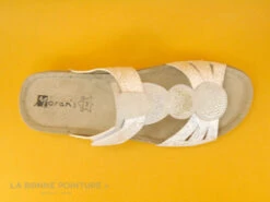 Morans MEMBOISE - Blanc - Gris - Mule Femme Avec Bride A Scratch -Chaussures Promotion Magasin cd24607c73b9e66c561f35ea11d5d5ef img 9302.jpg 170731