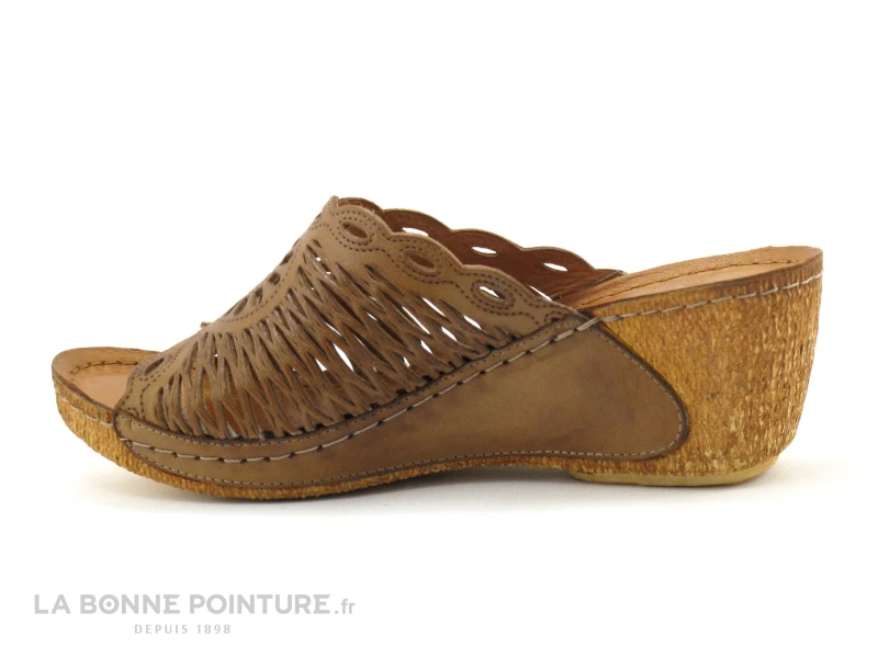 Karyoka GENI Marron - Mule Femme - Talon Compense 3 Karyoka GENI Marron - Mule Femme - Talon Compense – Image 3