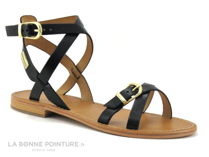 Tropeziennes HEPANA Noir - Nu-pieds Noir Avec Bride Cheville 1 Tropeziennes HEPANA Noir - Nu-pieds Noir Avec Bride Cheville