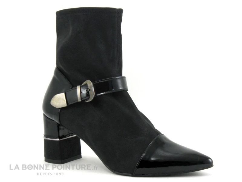 Cardenal CANNES - CL3406 - Verni Noir - Nubuck Noir - Boots Talon 1 Cardenal CANNES - CL3406 - Verni Noir - Nubuck Noir - Boots Talon