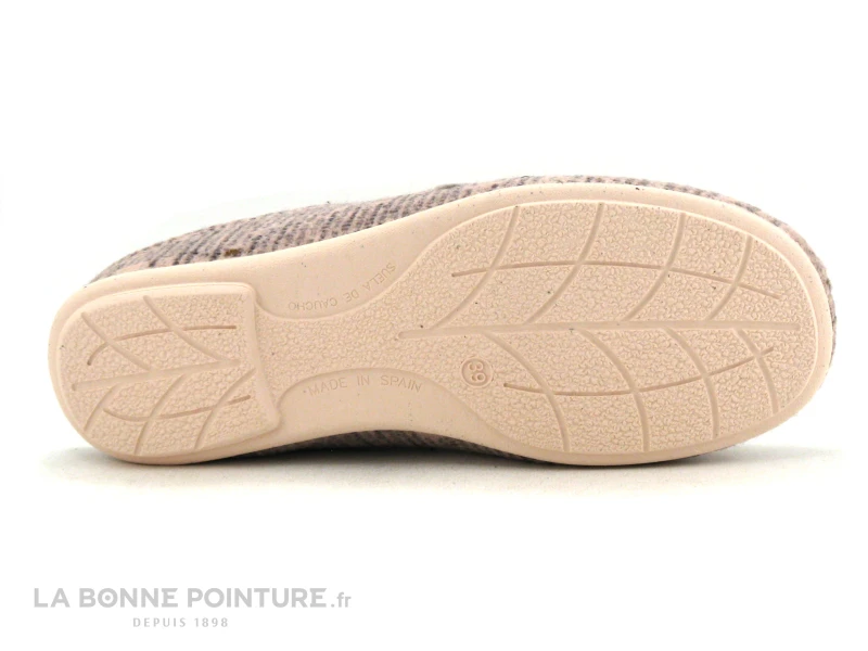 Zels 4413 Rose Nude - Oiseau - Fleurs - Pantoufle Mule Femme 5 Zels 4413 Rose Nude - Oiseau - Fleurs - Pantoufle Mule Femme – Image 5