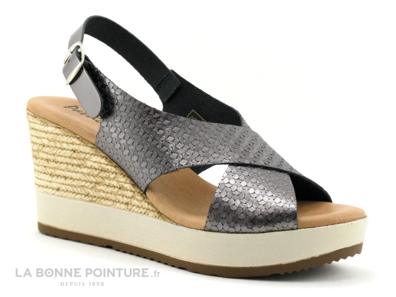 Patricia Miller 3243 Gris Plomb - Sandale Talon Compense 5 Patricia Miller 3243 Gris Plomb - Sandale Talon Compense – Image 5