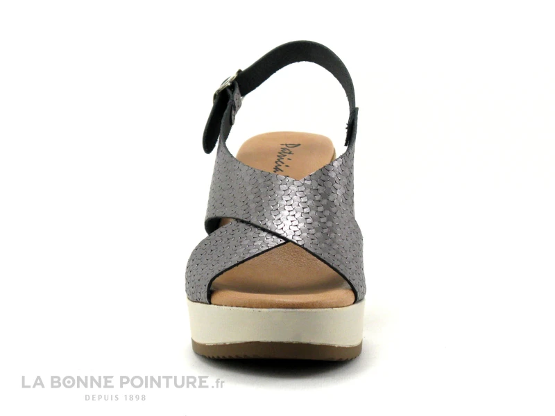 Patricia Miller 3243 Gris Plomb - Sandale Talon Compense 2 Patricia Miller 3243 Gris Plomb - Sandale Talon Compense – Image 2