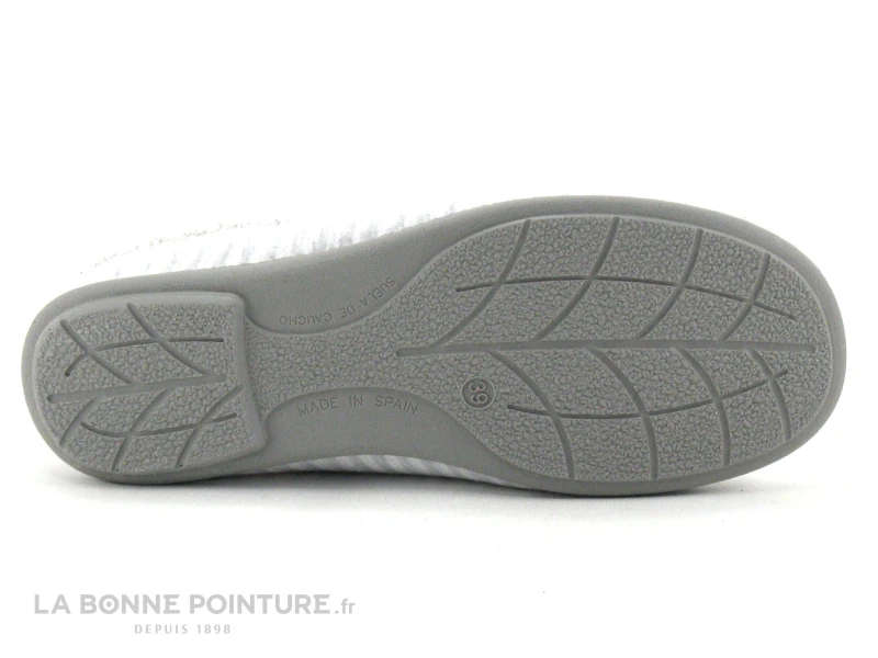 Zels 4594 Gris - Rayures Et Fleur Brodee - Pantoufle Mule Femme 4 Zels 4594 Gris - Rayures Et Fleur Brodee - Pantoufle Mule Femme – Image 4