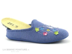 Zels 4523 Francia - Pantoufle Mule Femme Bleu Ciel - Papillon Et Fleurs -Chaussures Promotion Magasin cd24607c73b9e66c561f35ea11d5d5ef img 9526.jpg 171047