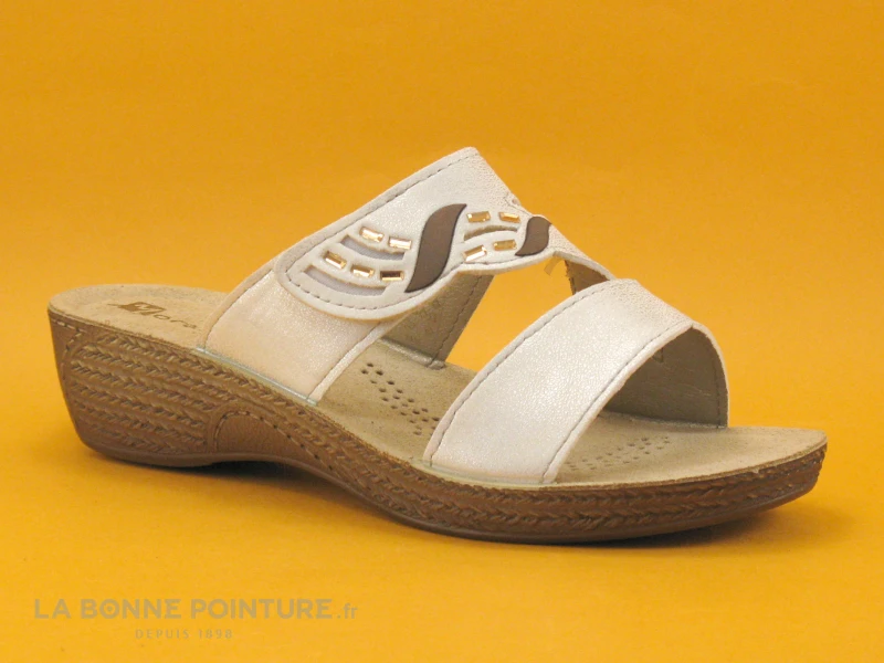 Morans MAPEAU Blanc - Mule Talon Compense - Bride Velcro 1 Morans MAPEAU Blanc - Mule Talon Compense - Bride Velcro