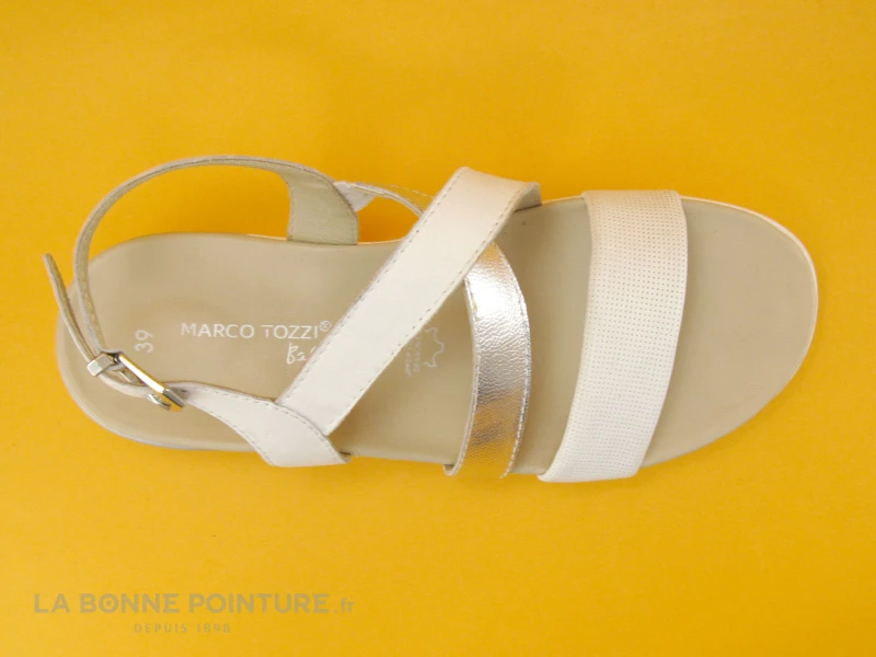 Marco Tozzi Premio 2-28520-28 Blanc Argent - Sandale Femme 4 Marco Tozzi Premio 2-28520-28 Blanc Argent - Sandale Femme – Image 4