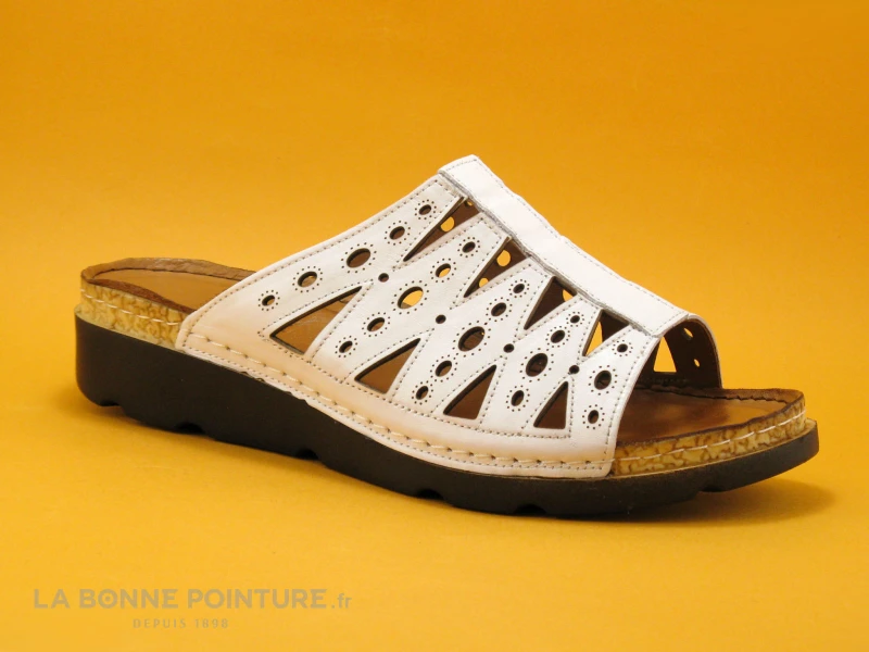 Karyoka IBOU Blanc - Mule Blanche - Talon Compense 1 Karyoka IBOU Blanc - Mule Blanche - Talon Compense
