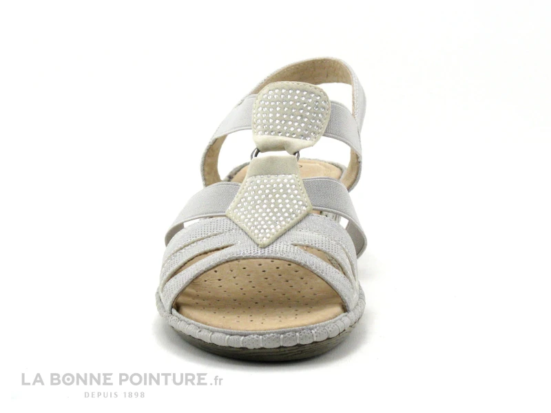 Sweet R MANOCO Blanc Argent - Strasses - Sandale Femme 2 Sweet R MANOCO Blanc Argent - Strasses - Sandale Femme – Image 2