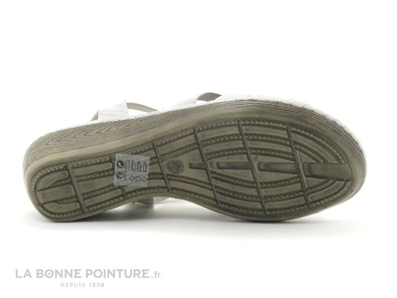 Sweet R MANOCO Blanc Argent - Strasses - Sandale Femme 4 Sweet R MANOCO Blanc Argent - Strasses - Sandale Femme – Image 4